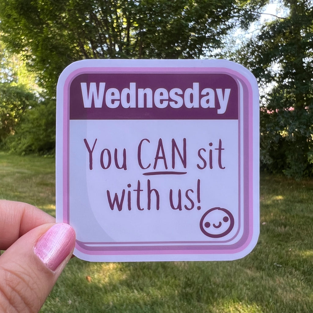 Pink Wednesday Calendar Sticker