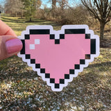 8 Bit Pixel Heart Stickers