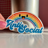 Antisocial Rainbow Sticker