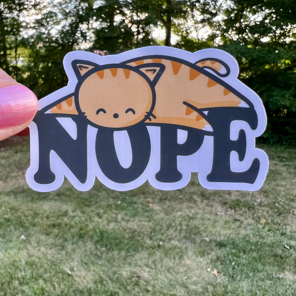 Nope Cat Sticker