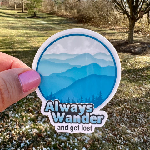 Always Wander and Get Lost Travel Sticker