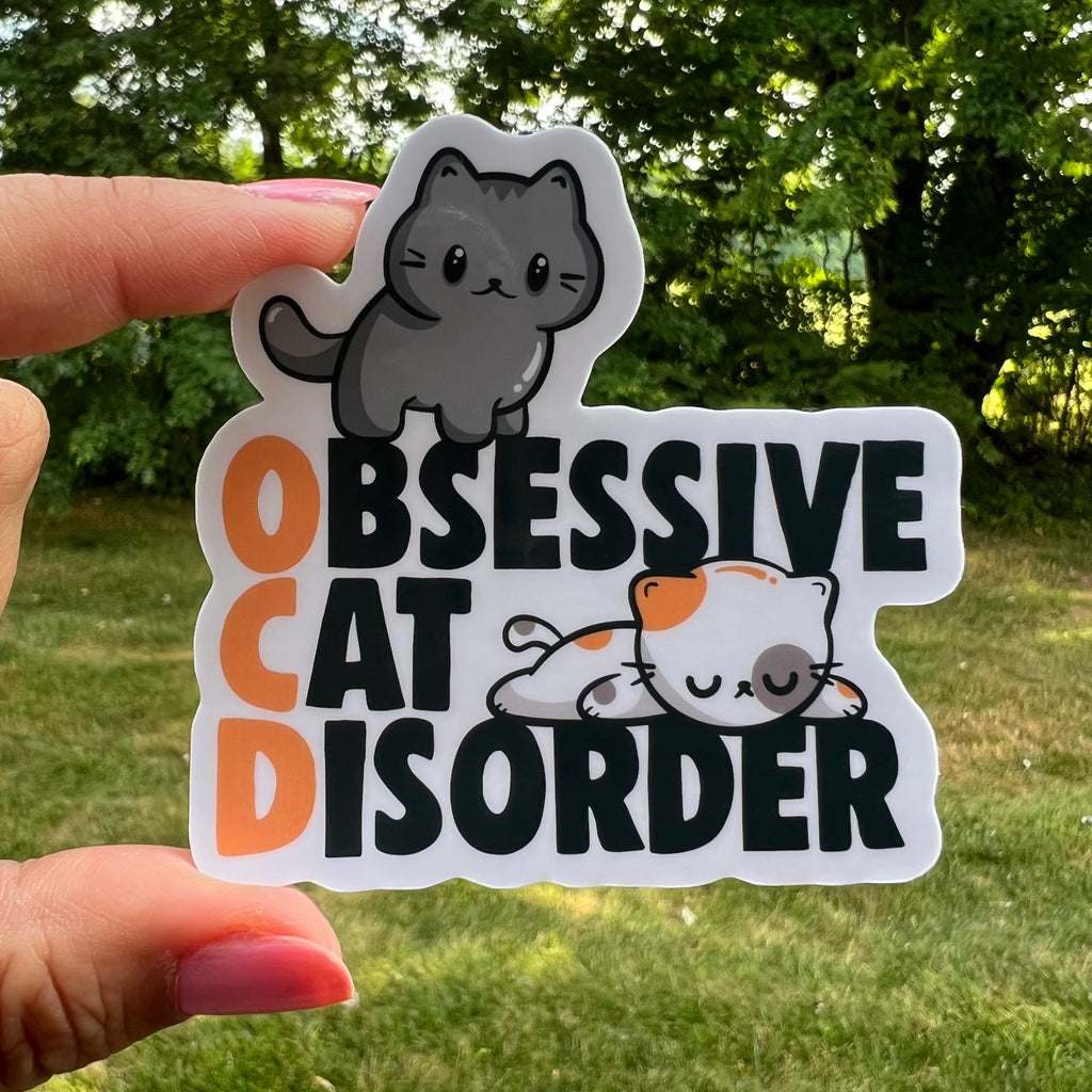 Obsessive Cat Disorder Sticker