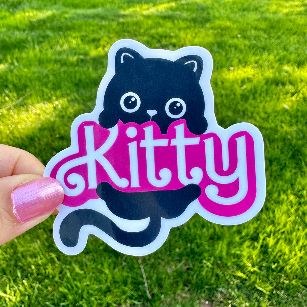 Cute Black Cat Kitty Sticker