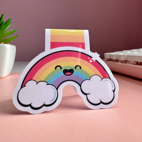 Kawaii Rainbow Magnetic Bookmark