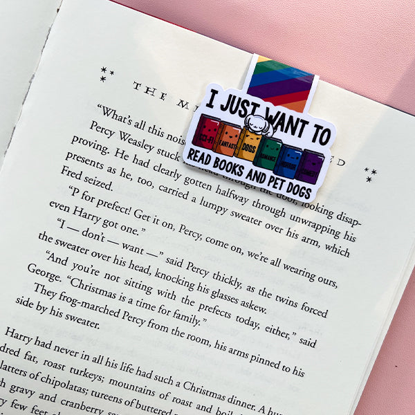 Read Books and Pet Dogs Magnetic Bookmark