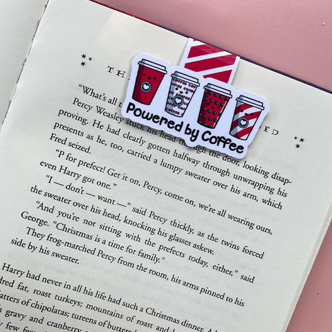 Powered By Coffee Magnetic Bookmark