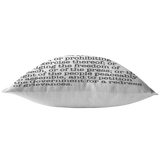 First Amendment Pillow Cover white