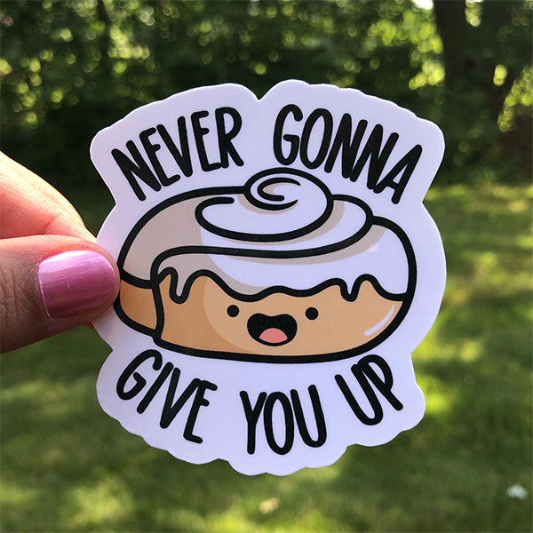 Rick Roll Cinnamon Roll Sticker