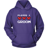 Player 1 Groom Two Sided Hoodie