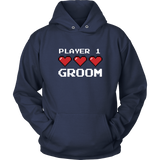 Player 1 Groom Two Sided Hoodie