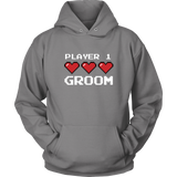 Player 1 Groom Two Sided Hoodie