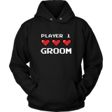 Player 1 Groom Two Sided Hoodie