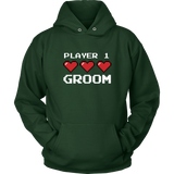 Player 1 Groom Two Sided Hoodie