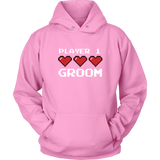 Player 1 Groom Two Sided Hoodie