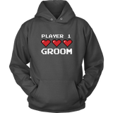 Player 1 Groom Two Sided Hoodie