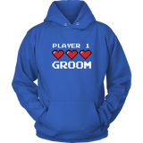 Player 1 Groom Two Sided Hoodie