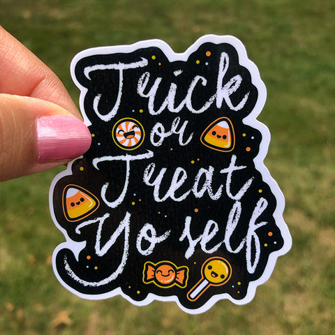Halloween Trick or Treat Yoself Sticker