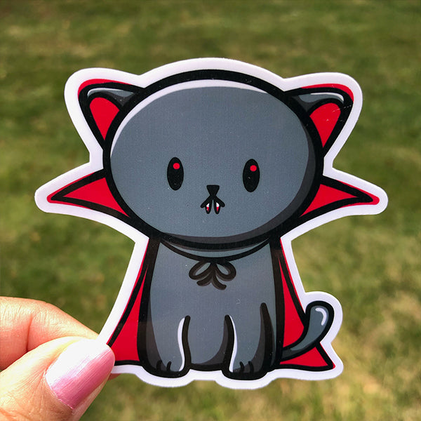 Halloween Vampire Cat Sticker