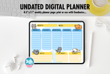 DIGITAL DOWNLOAD Printable Goodnotes PDF Kawaii Cute Cat Weekly Planner Page