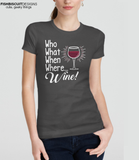 Who What When Where Wine White
