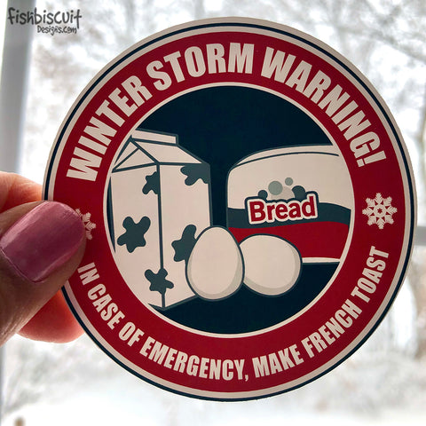 Winter Storm Warning Sticker